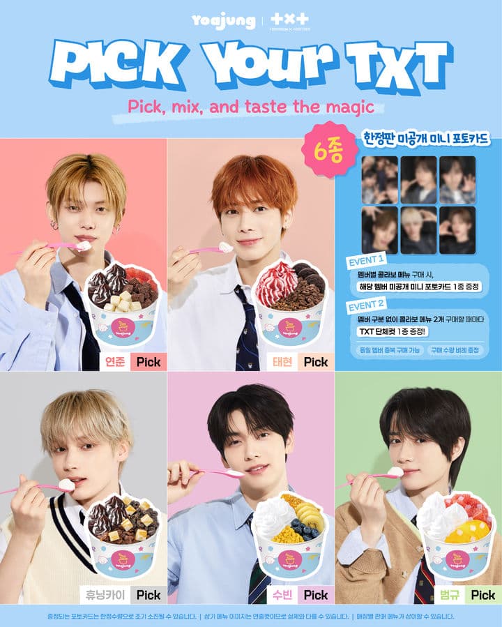 Yogurt Brand Yoajung Launches 5 New Menu Items with TXT
