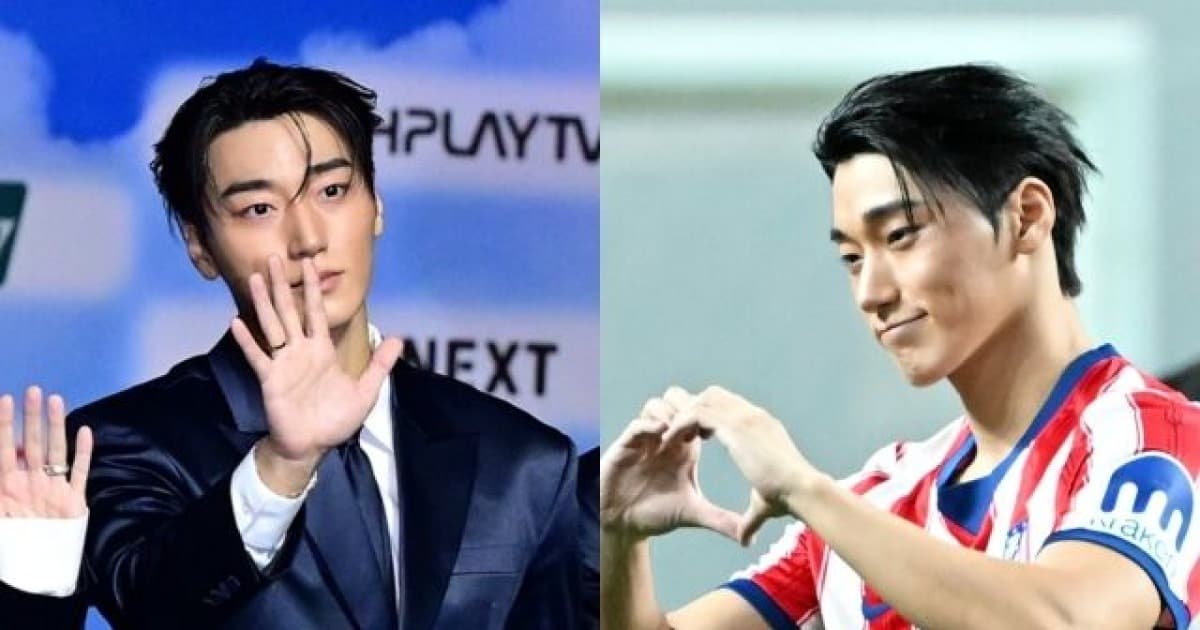 에이티즈 산, '가요대전' 참석 후 서울월드컵경기장 시축까지