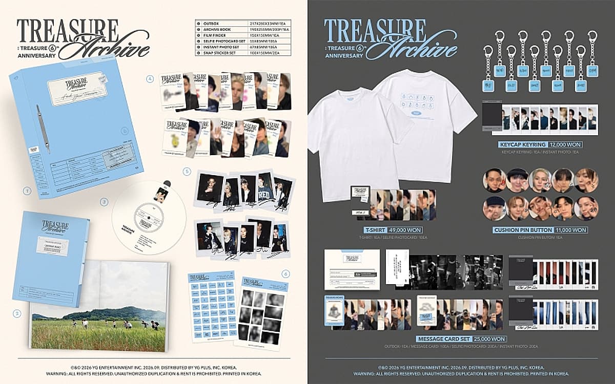 TREASURE Launches 6th Anniversary Photo Book and Merchandise Pre-Order