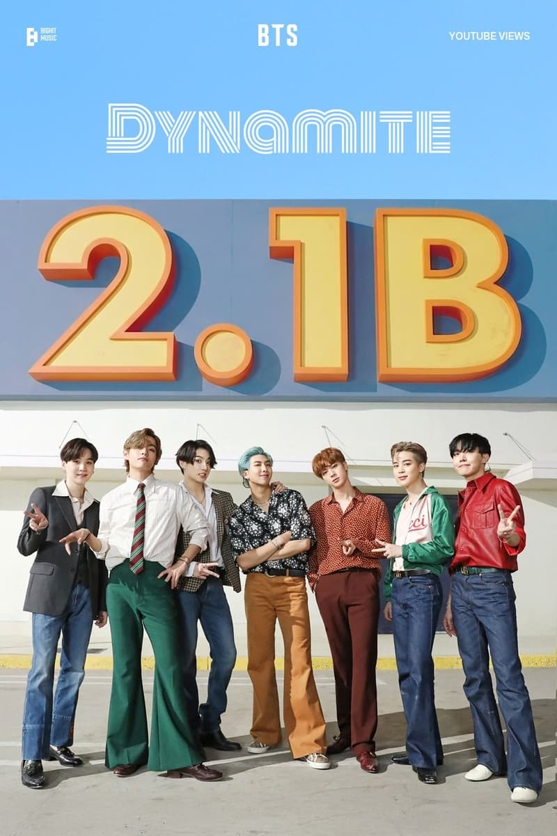 BTS '다이너마이트' 뮤비 유튜브 21억뷰 돌파