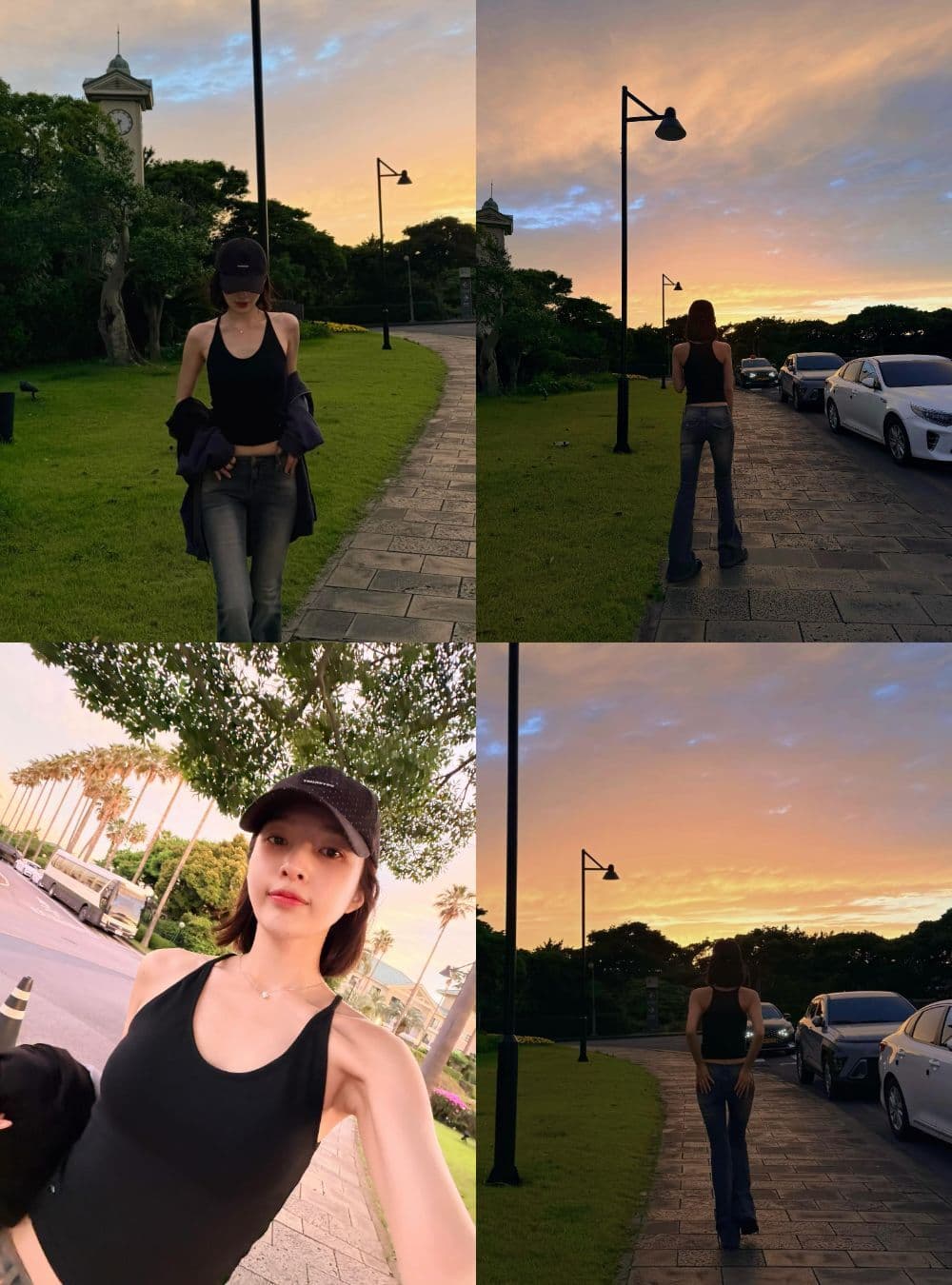 Red Velvet's Joy Radiates Elegance in Halterneck Look Under Sunset
