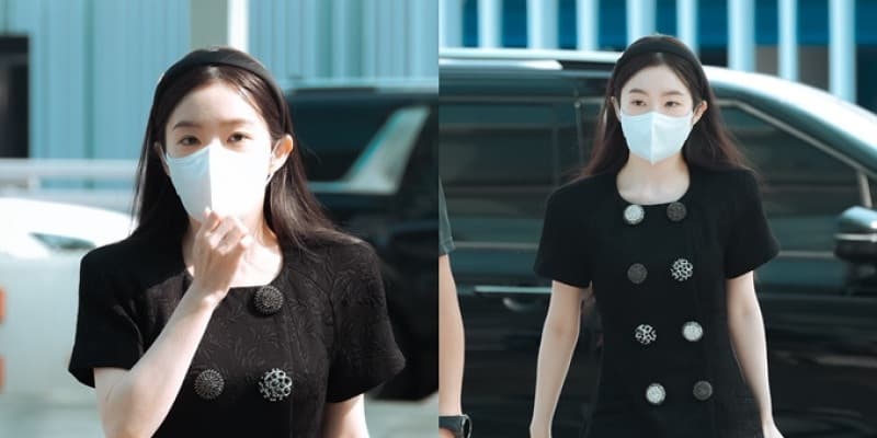 레드벨벳 아이린, 블랙 바이커 쇼츠 슈트로 우아한 품격 드러내