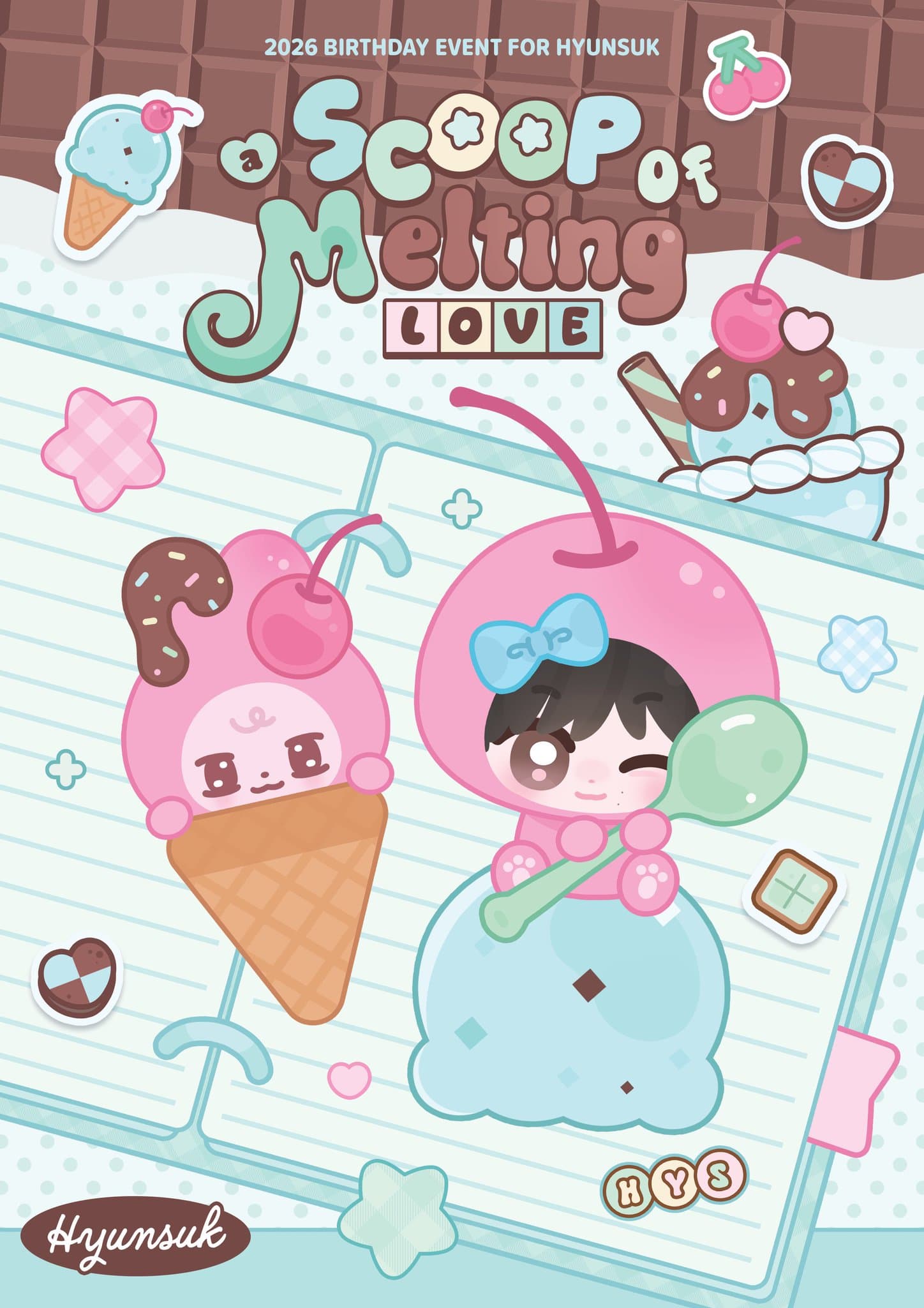 a scoop of melting LOVE poster