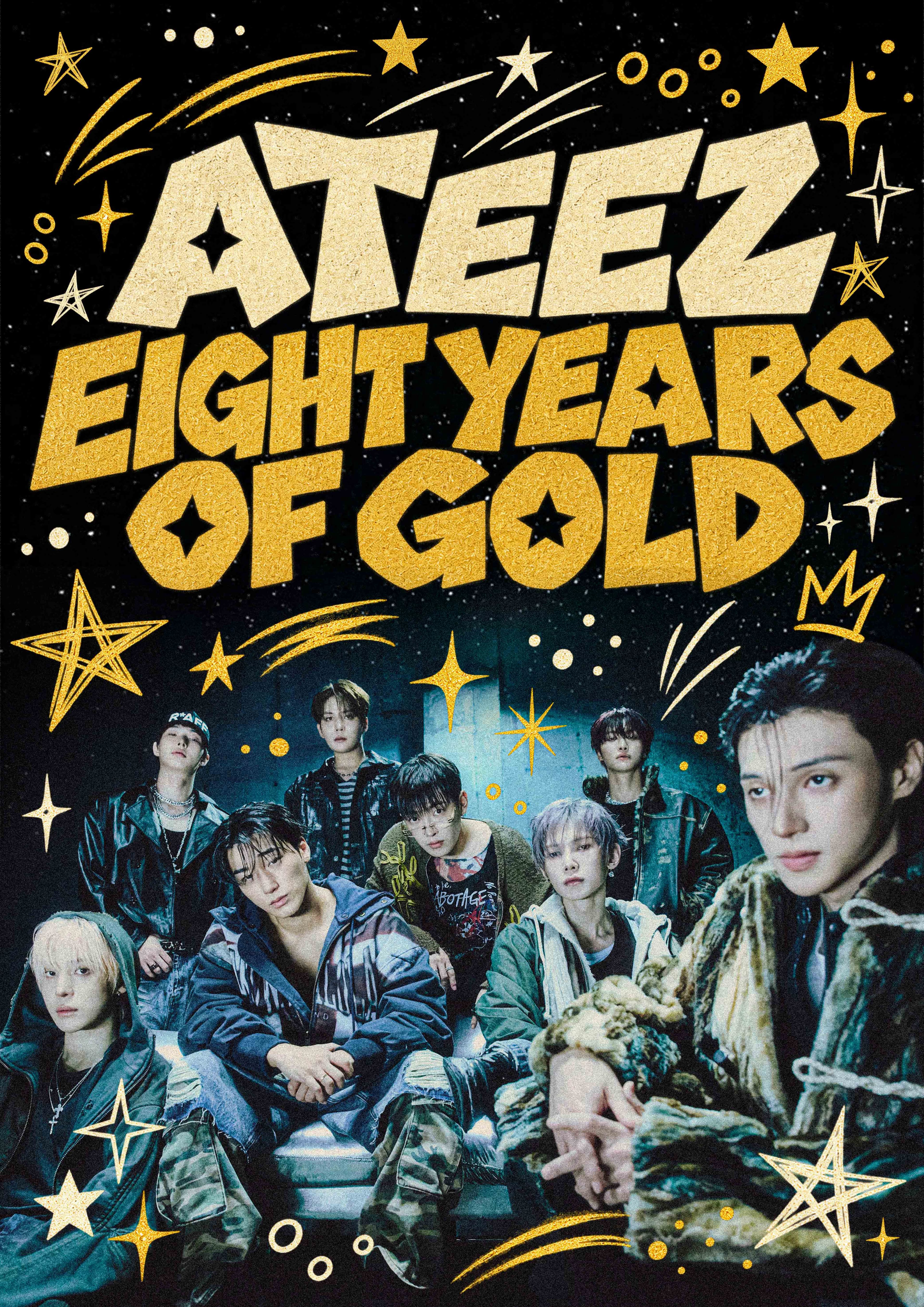  ATEEZ — EIGHT YEARS OF GOLD poster