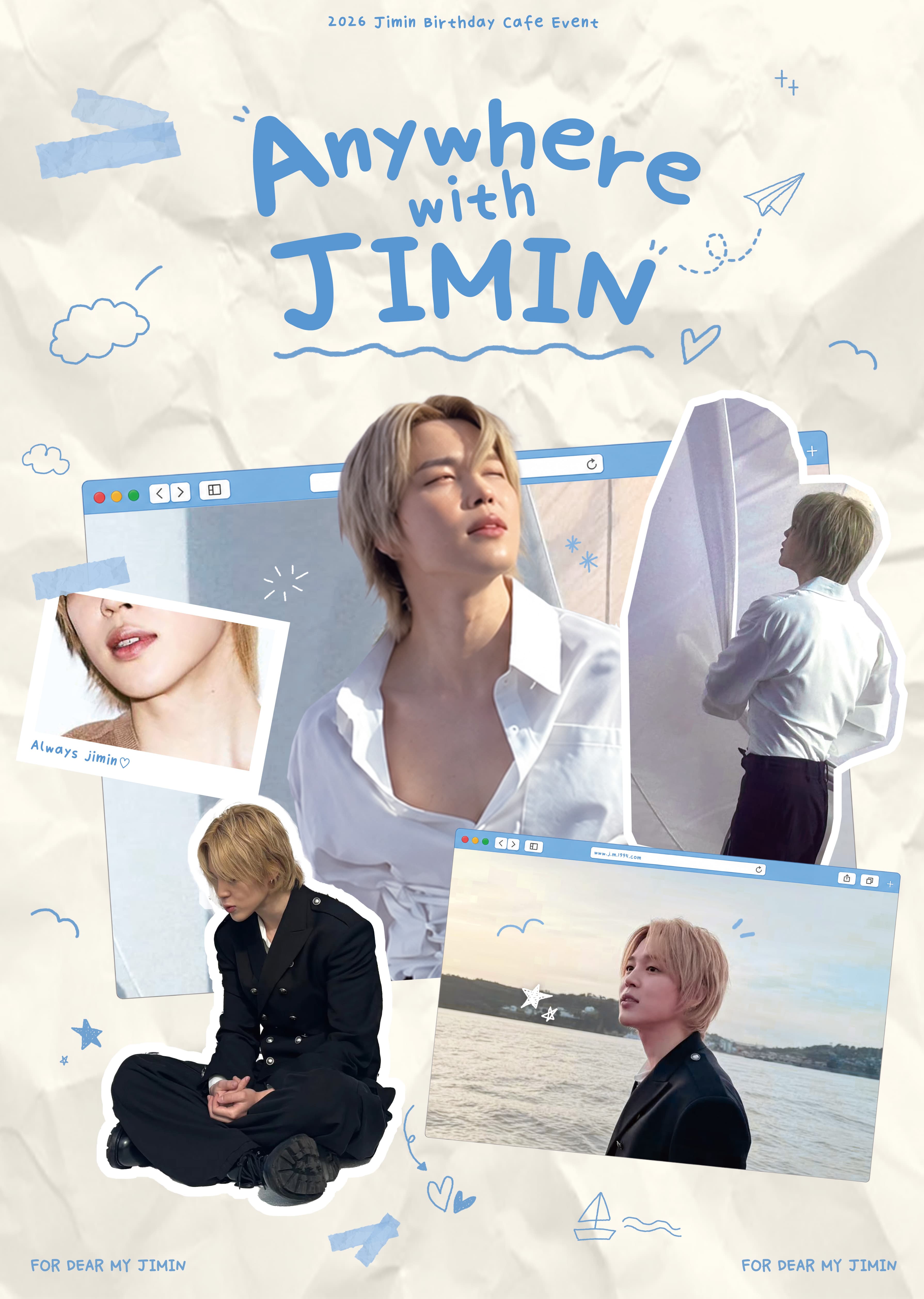 Anywhere with jimin poster
