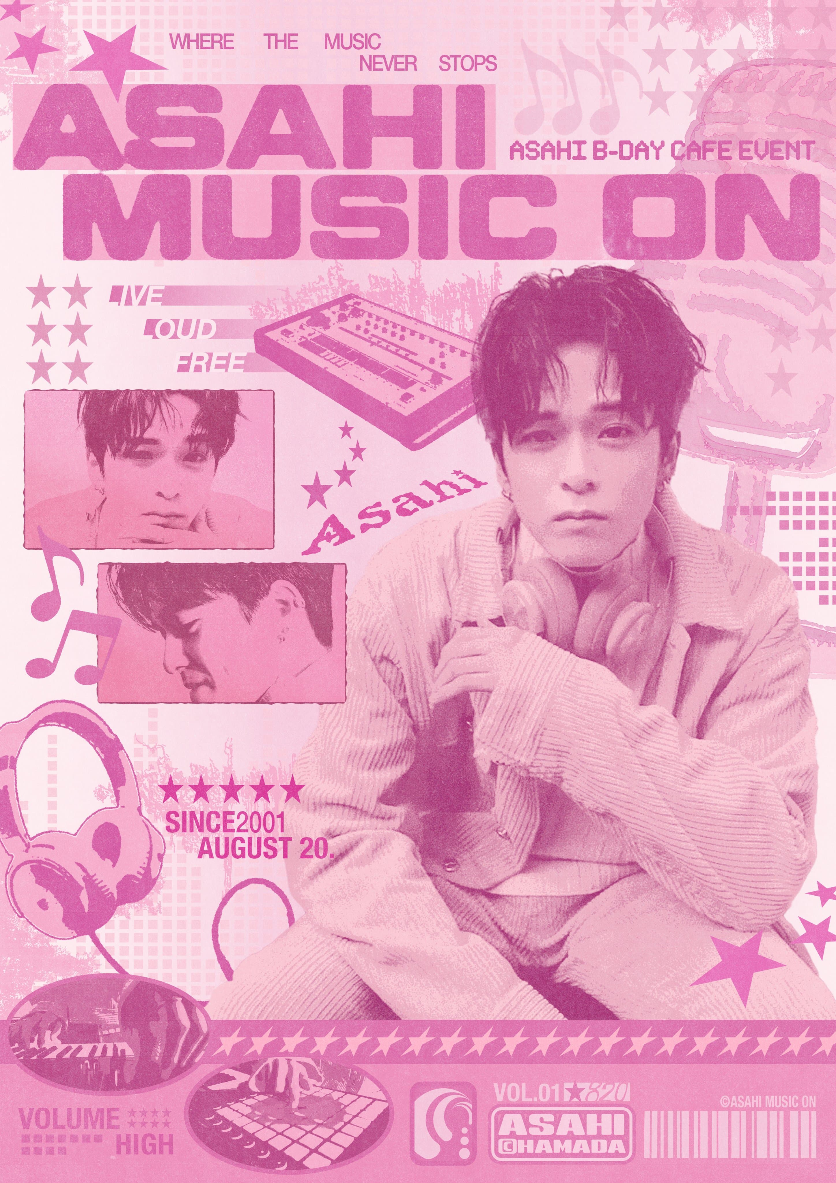 ASAHI MUSIC ON poster