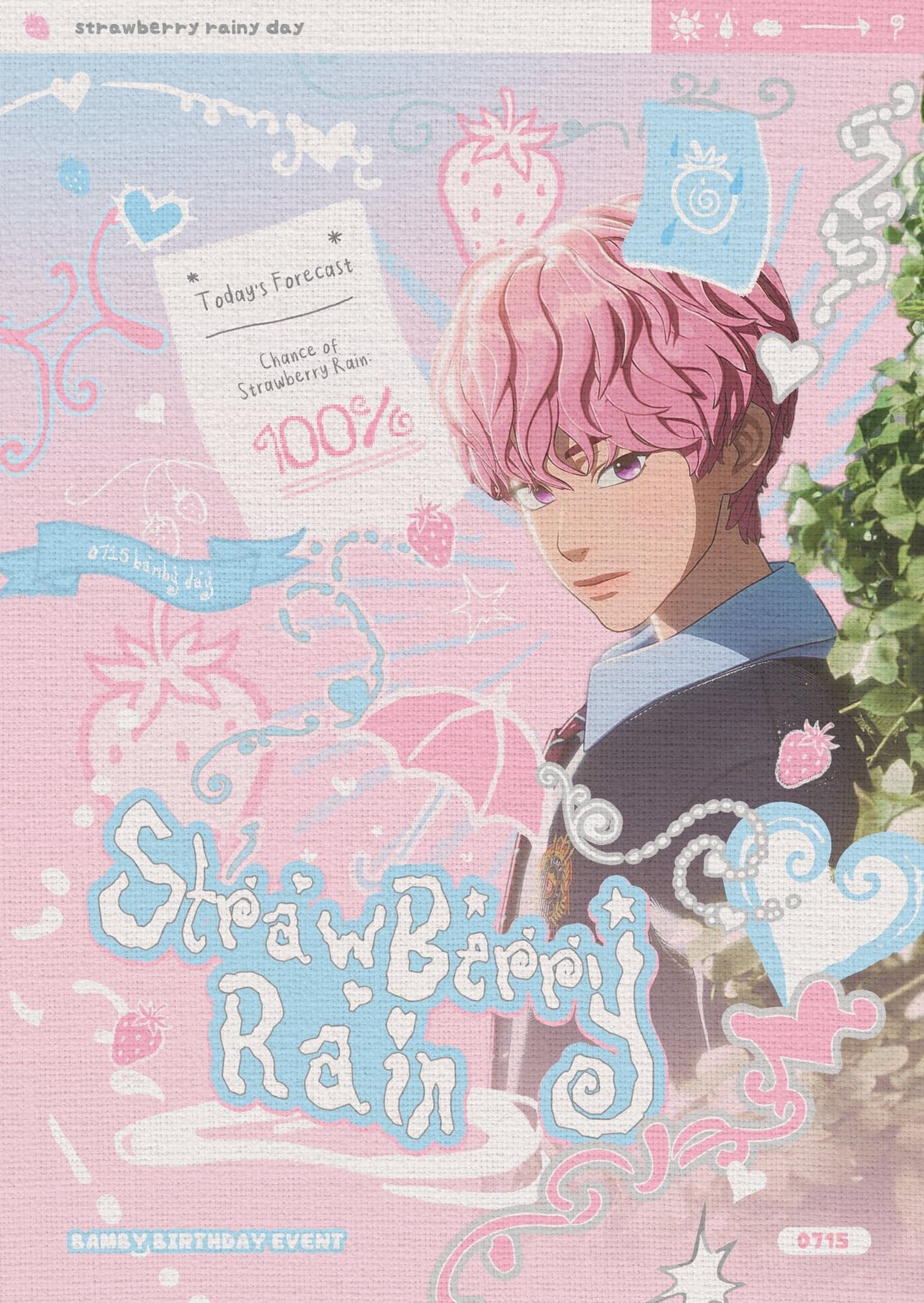 strawberry rain poster